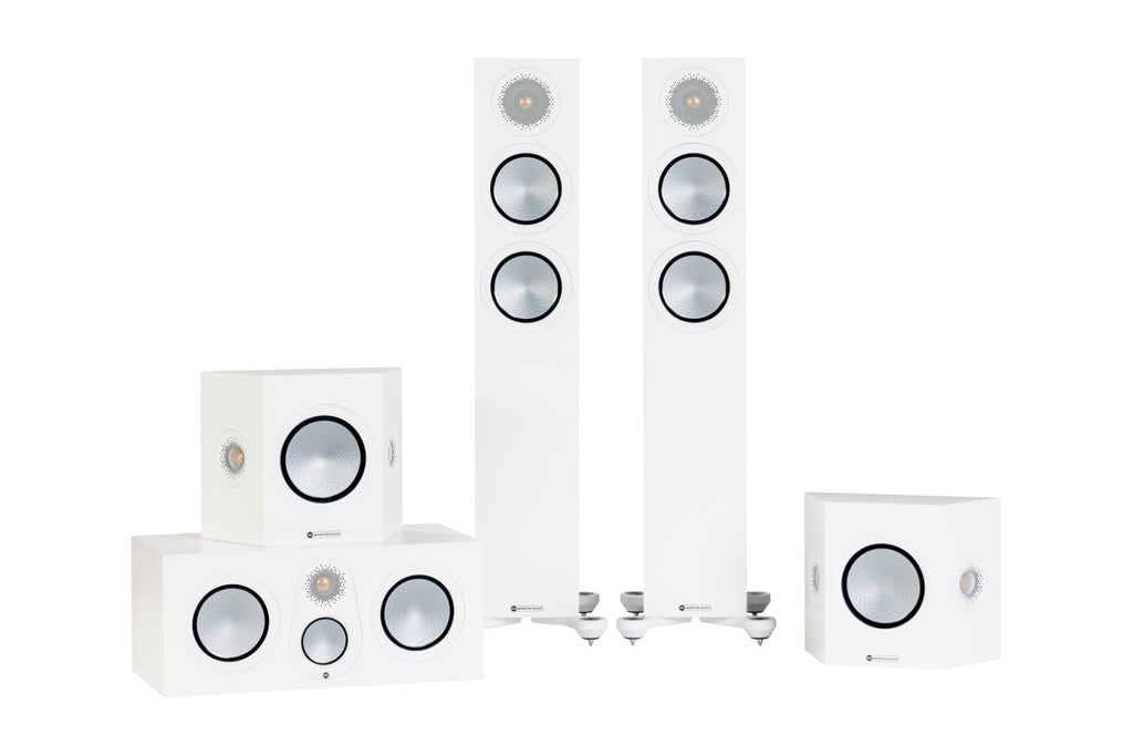 Monitor Audio Silver 200 7G Cinema 5.1 Package with Antrha Sub - Satin White