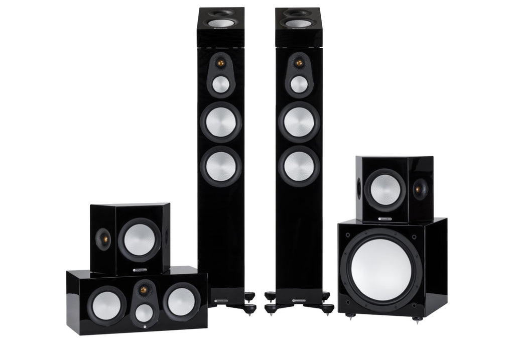 Monitor Audio Silver 300 7G Dolby Atmos 7.1.2 Package - High Gloss Black