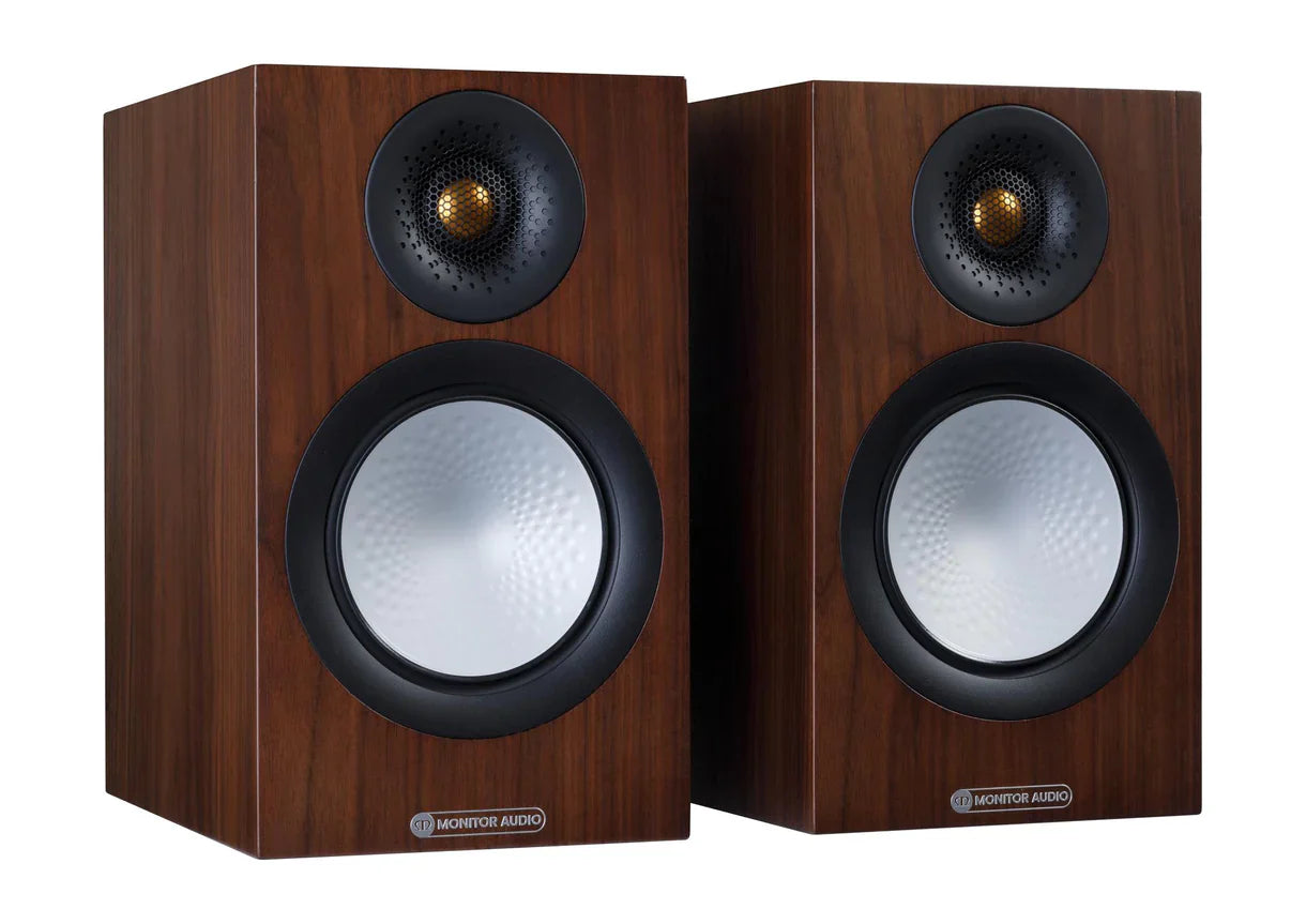 WiiM Streaming Amplifier (Space Gray) with Monitor Audio Silver 50 bookshelf speakers