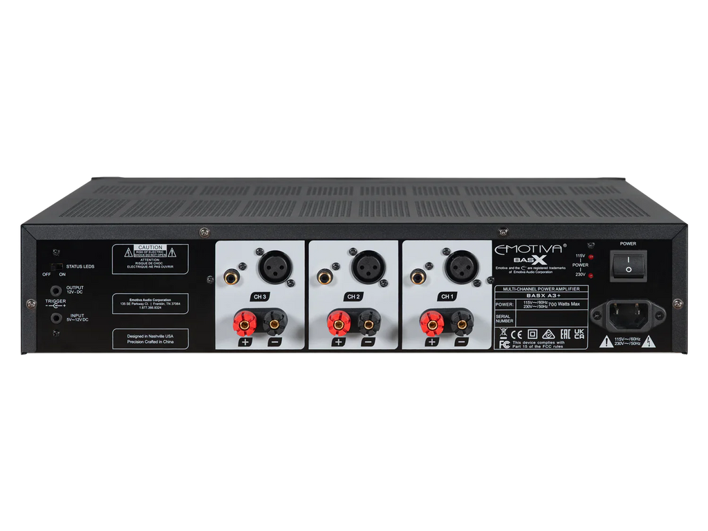 Emotiva BasX A3+ Three-Channel Power Amplifier
