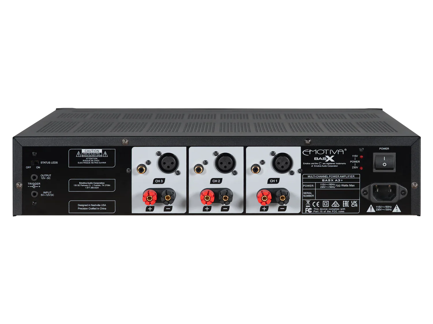 Emotiva BasX A3+ Three-Channel Power Amplifier